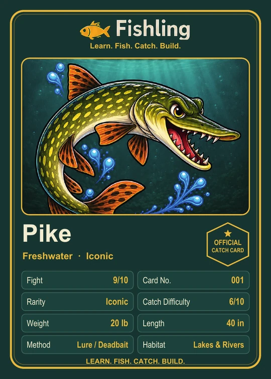 Pike, official Fishling card 001